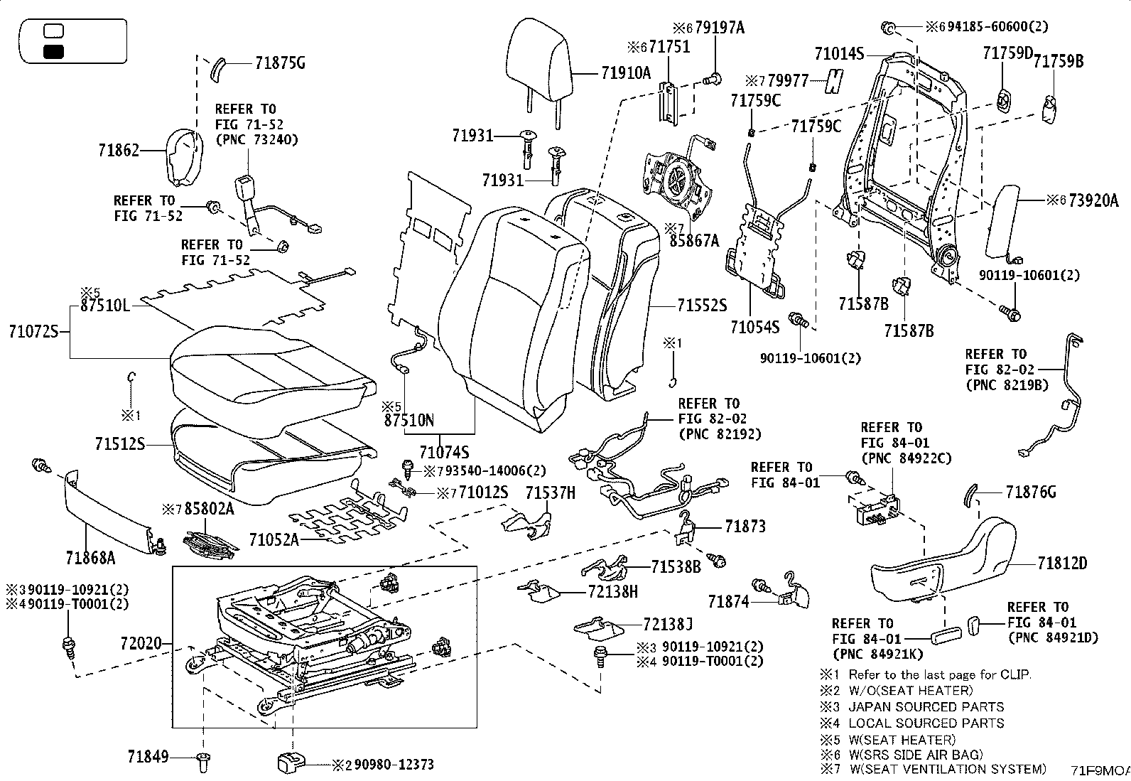 71071-0KX11-C1 COVER, FRONT SEAT CUSHION, RH(FOR SEPARATE TYPE) product image