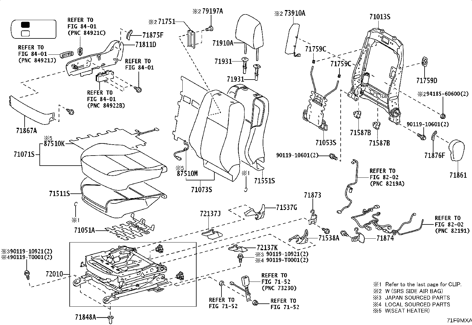 71071-0KX11-C1 COVER, FRONT SEAT CUSHION, RH(FOR SEPARATE TYPE) product image