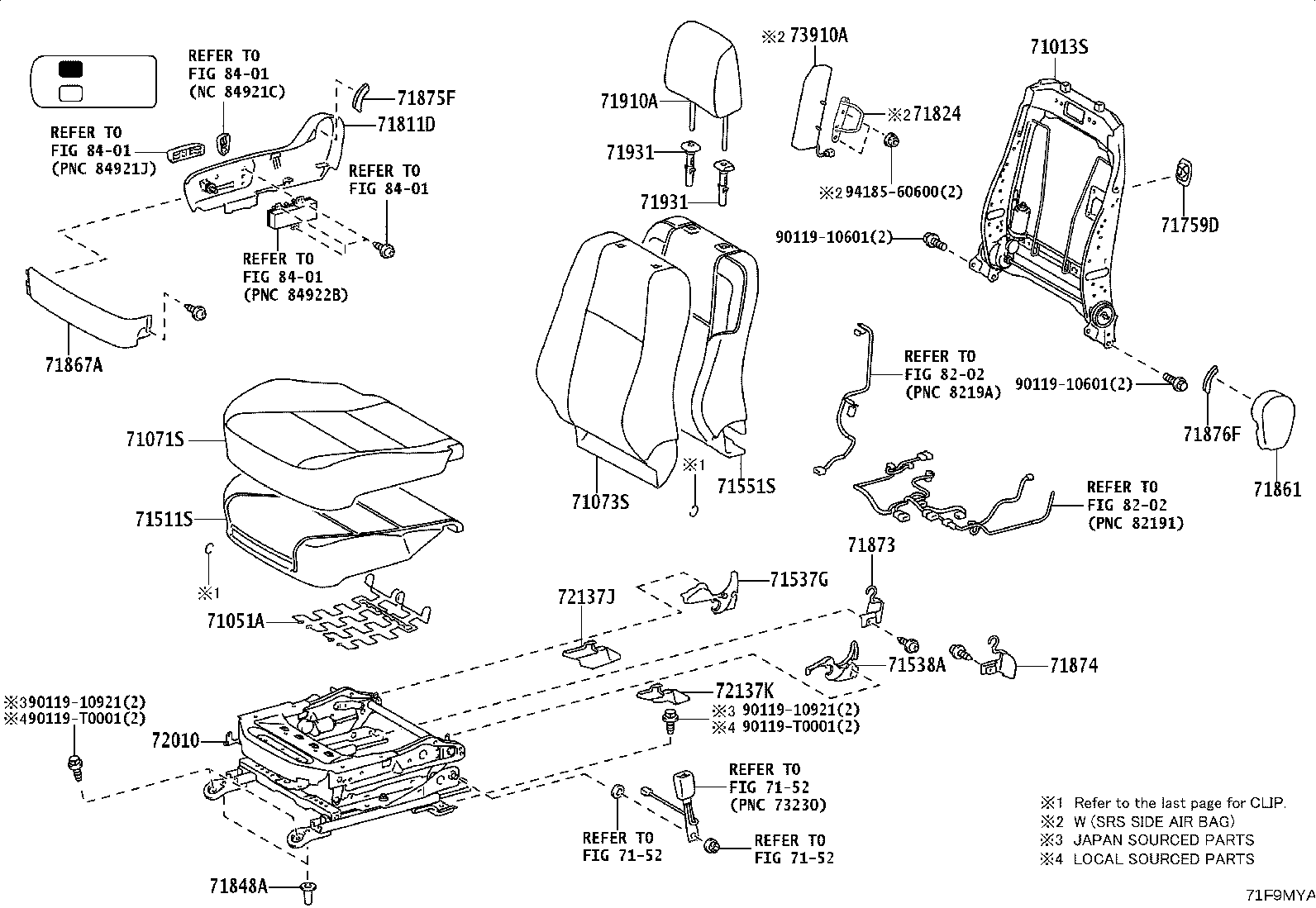 71071-0KX11-C1 COVER, FRONT SEAT CUSHION, RH(FOR SEPARATE TYPE) product image