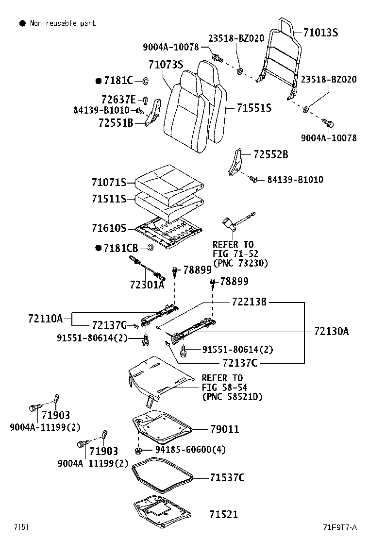 58435-BZ030 PROTECTOR, FRONT SEAT CUSHION EDGE, RH product image