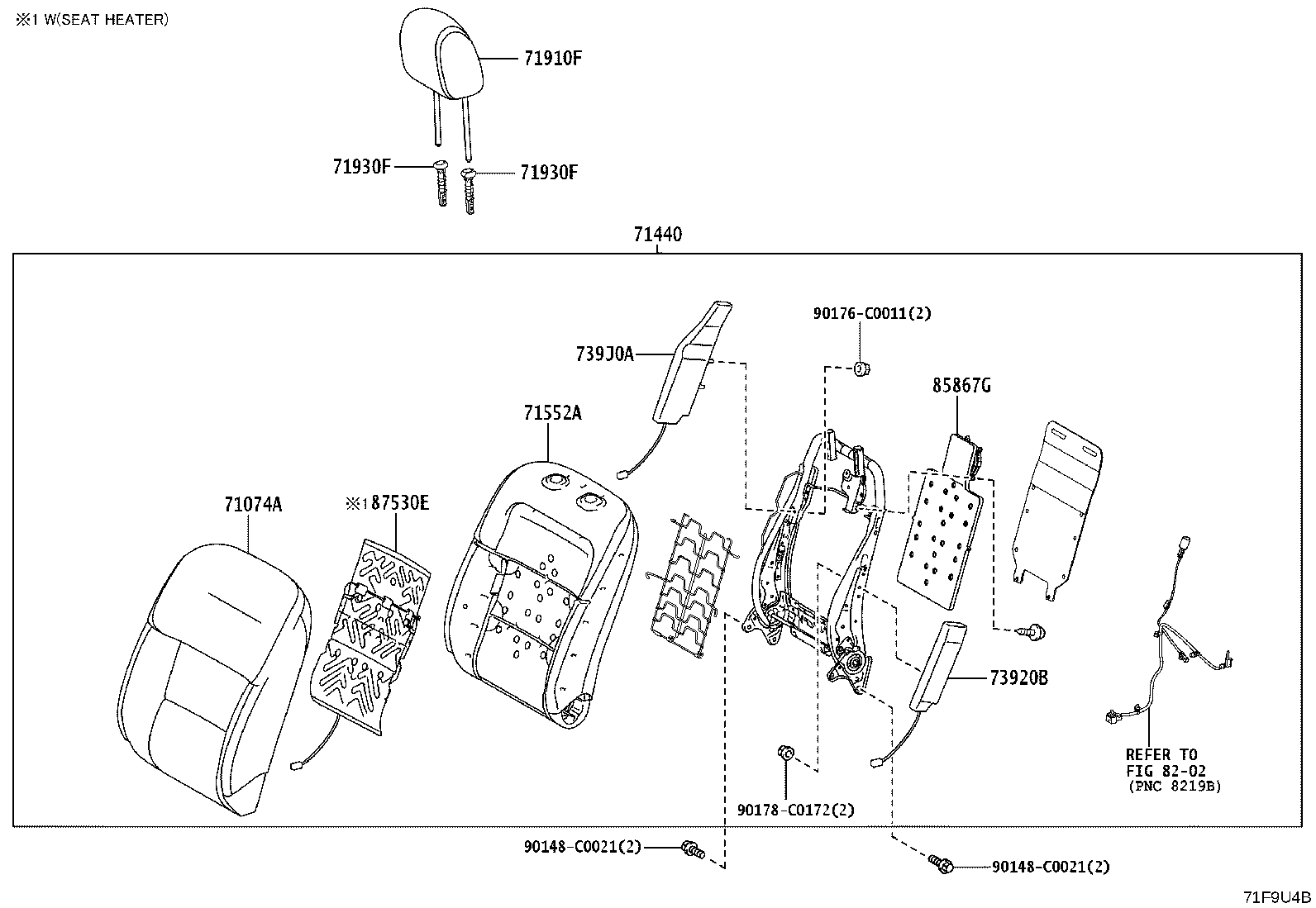 71071-YL070-F2 Toyota Reference Part product image