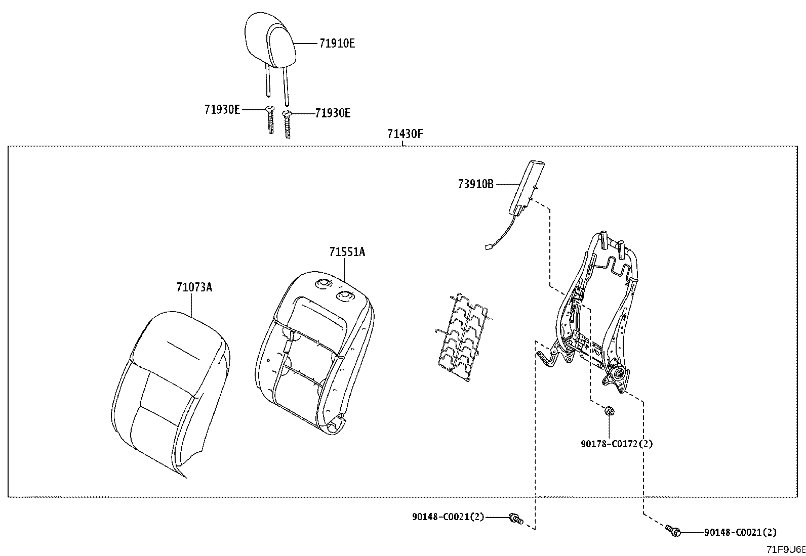 71071-YL070-F2 Toyota Reference Part product image