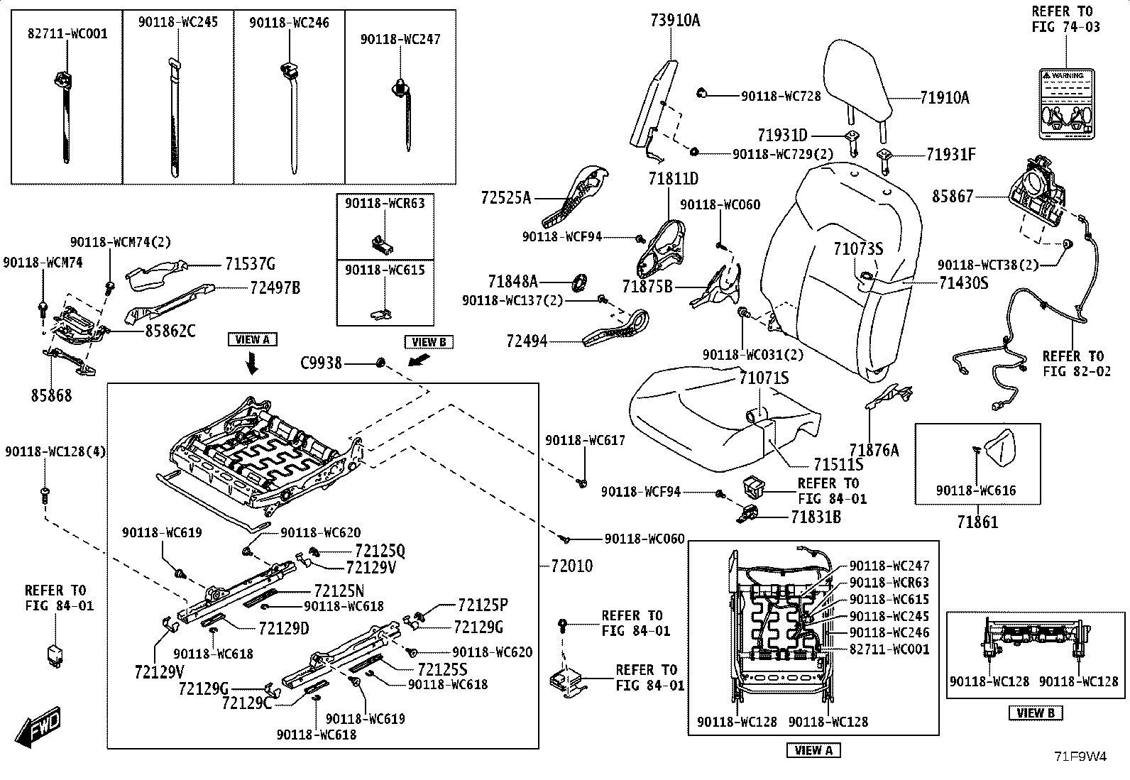 71512-WC014 PAD, FRONT SEAT CUSHION, LH (FOR SEPARATE TYPE) product image