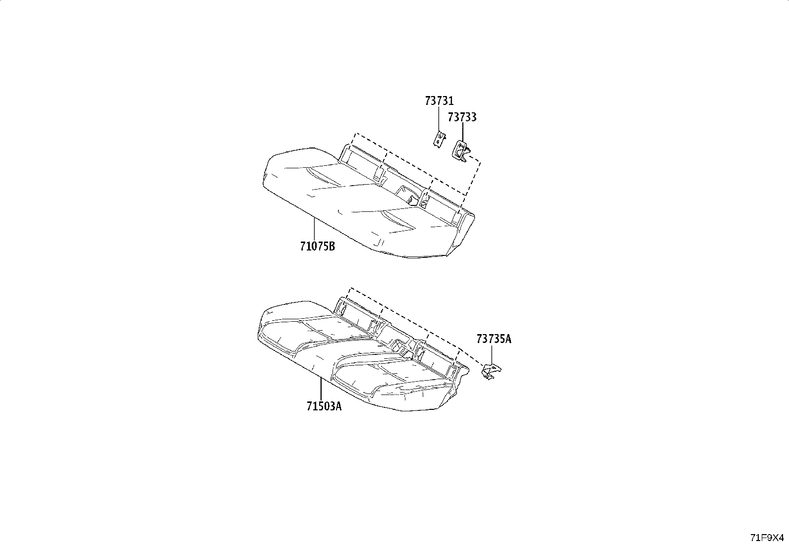 71077-16B30-C2 COVER, REAR SEAT BACK, RH (FOR SEPARATE TYPE) product image