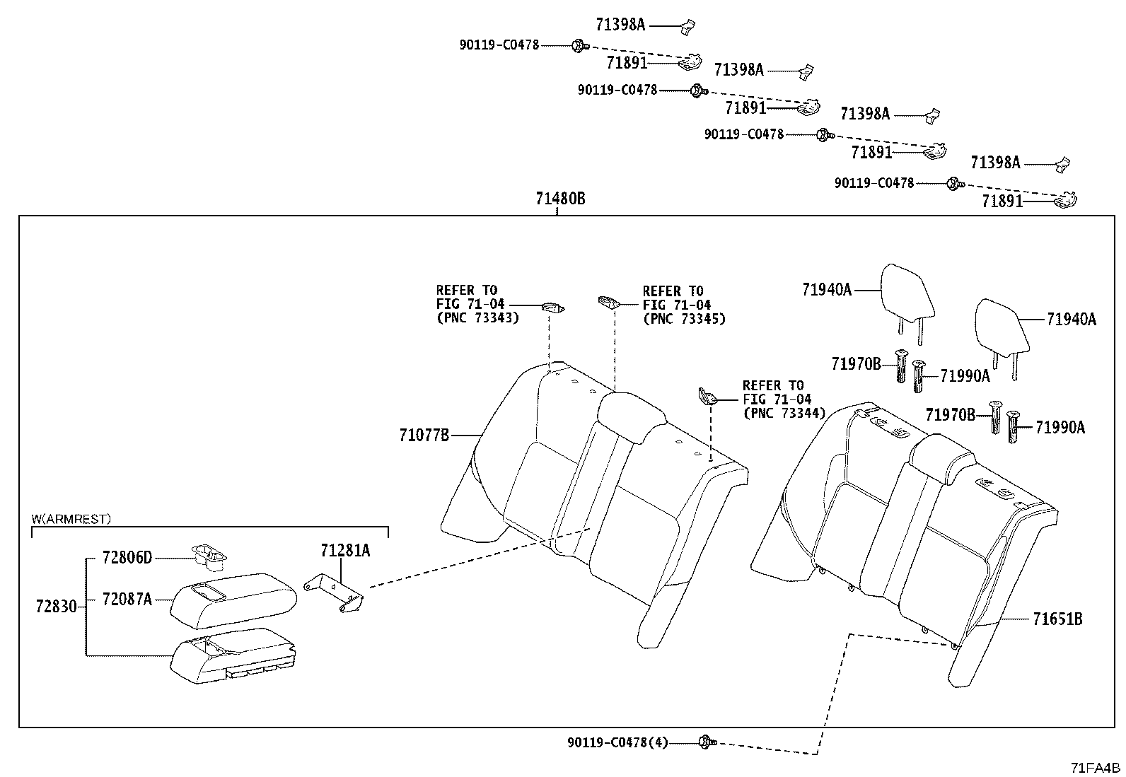 71075-03090-C2 COVER, REAR SEAT CUSHION (FOR BENCH TYPE) product image
