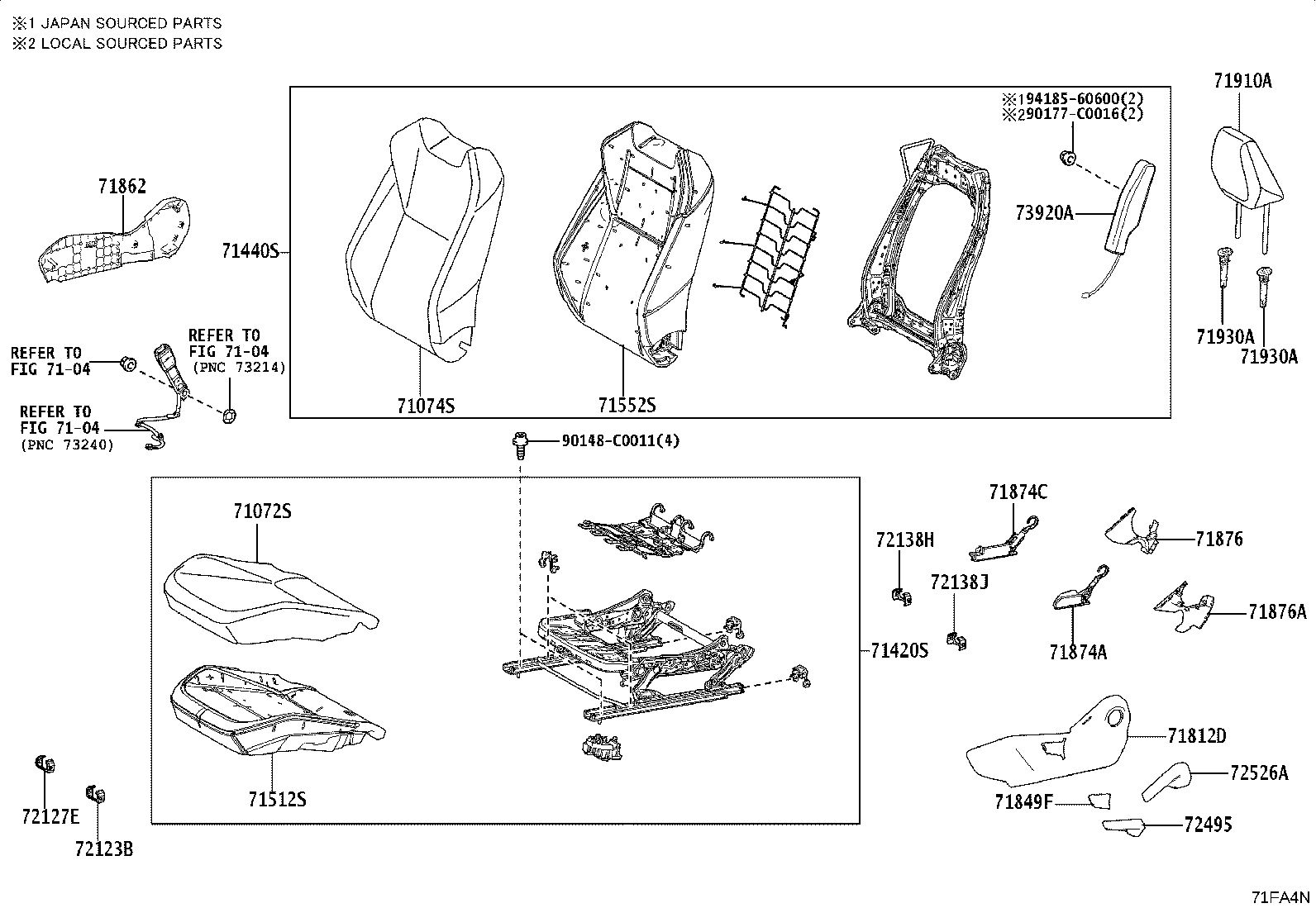71640-03020 SPRING ASSY, FRONT SEAT BACK, LH(FOR SEPARATE TYPE) product image