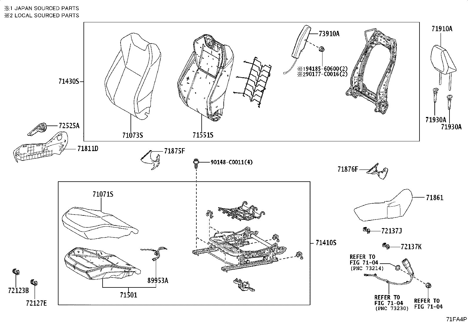 71640-03020 SPRING ASSY, FRONT SEAT BACK, LH(FOR SEPARATE TYPE) product image