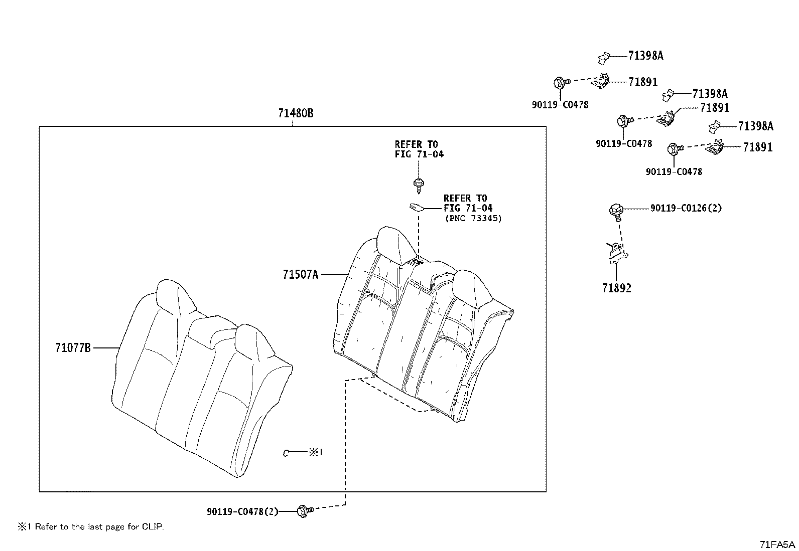71077-0ZP91-J2 COVER, REAR SEAT BACK, RH (FOR SEPARATE TYPE) product image