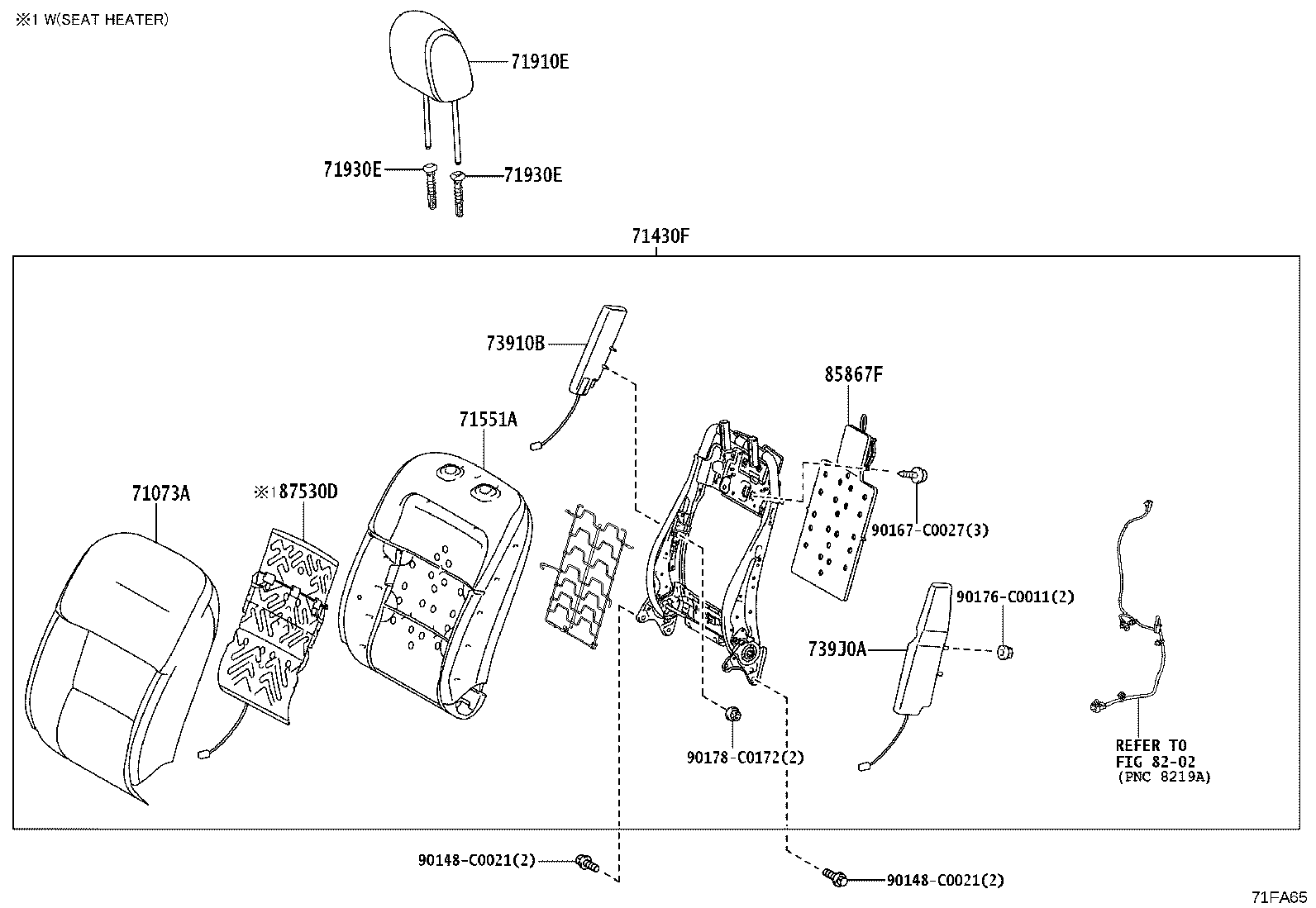 71875-YL030-C0 Toyota Reference Part product image