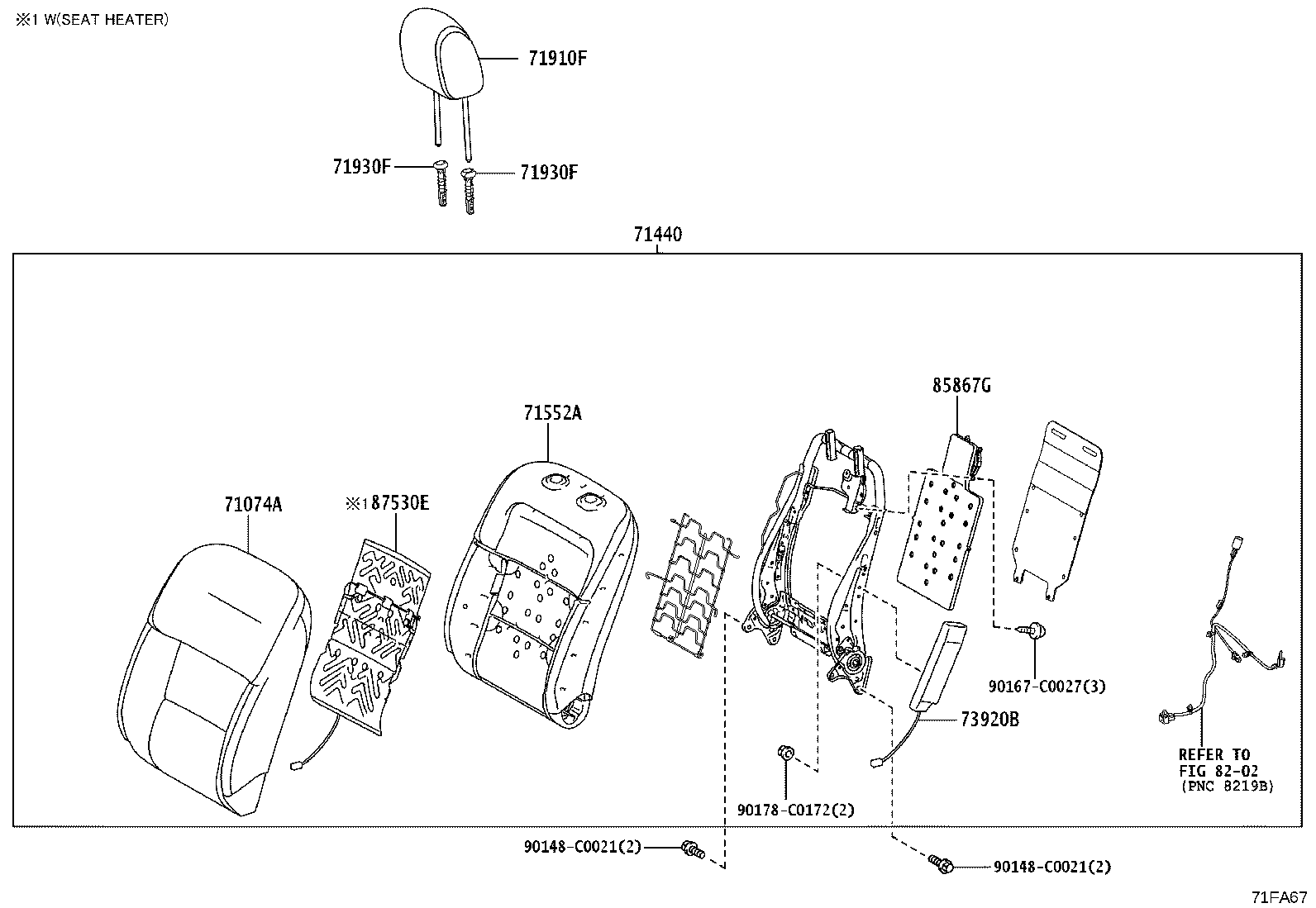 71875-YL030-C0 Toyota Reference Part product image