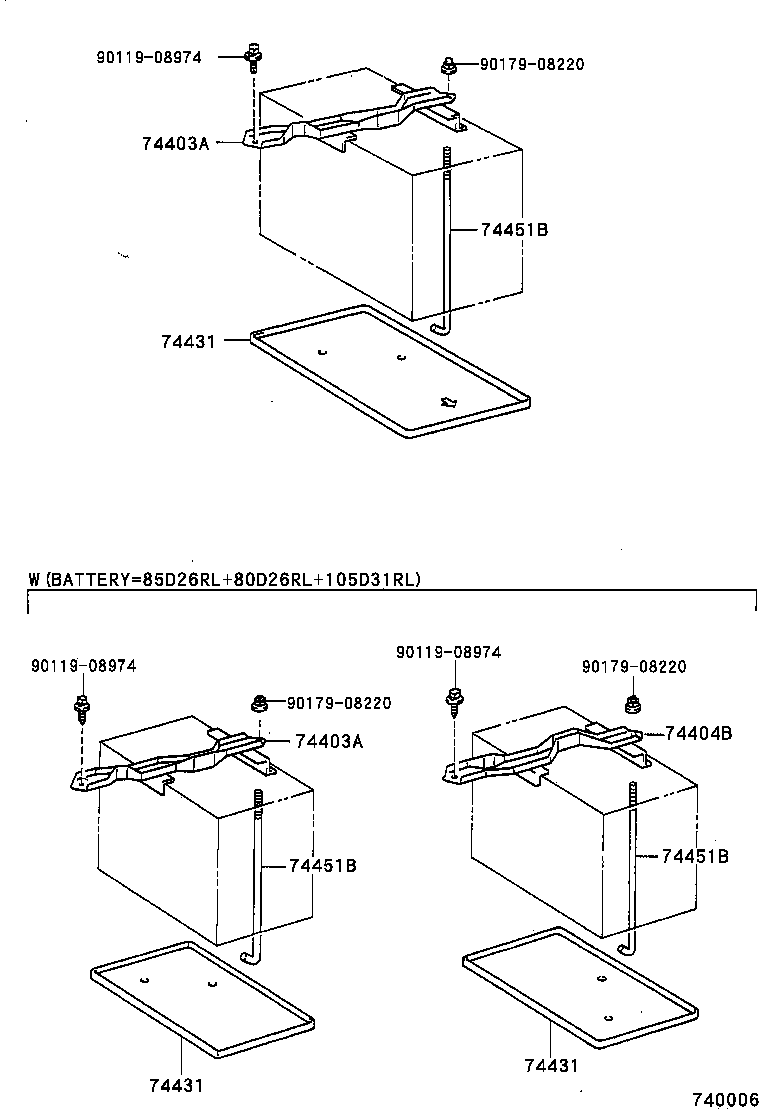 74403-60180 CARRIER SUB-ASSY, BATTERY product image