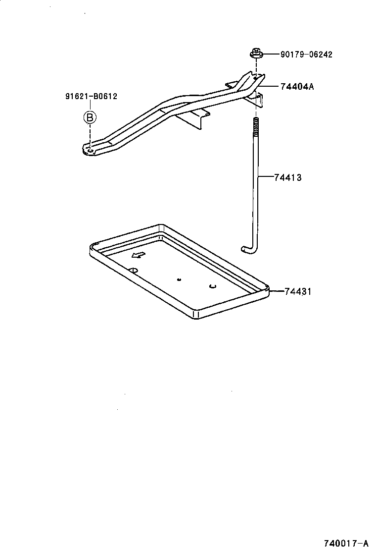 74431-44010 TRAY, BATTERY product image