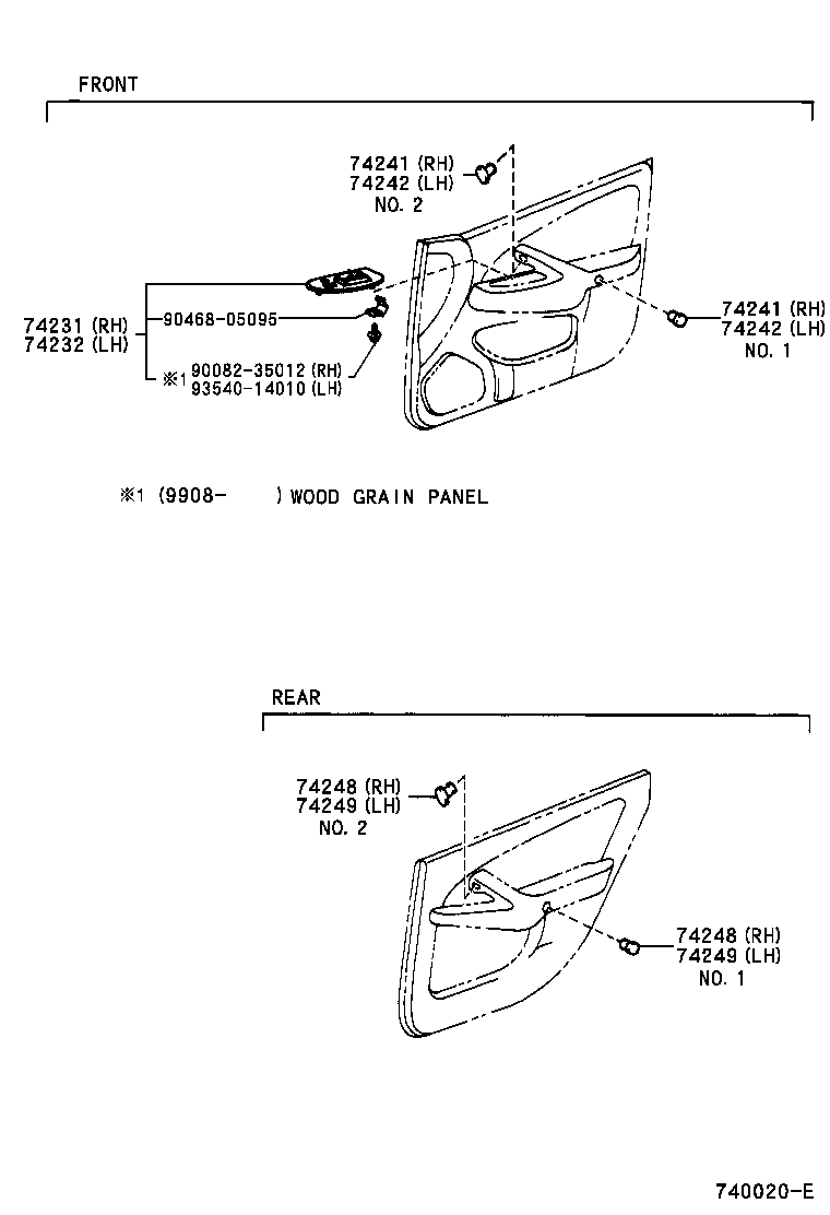 Toyota 74348-22020-G1 HOLDER, VISOR