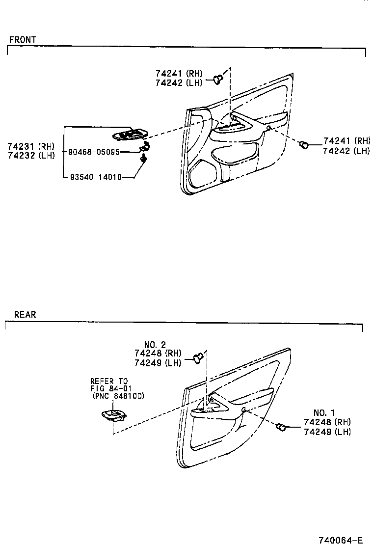 74232-33090 PANEL, FRONT ARMREST BASE, UPPER LH product image