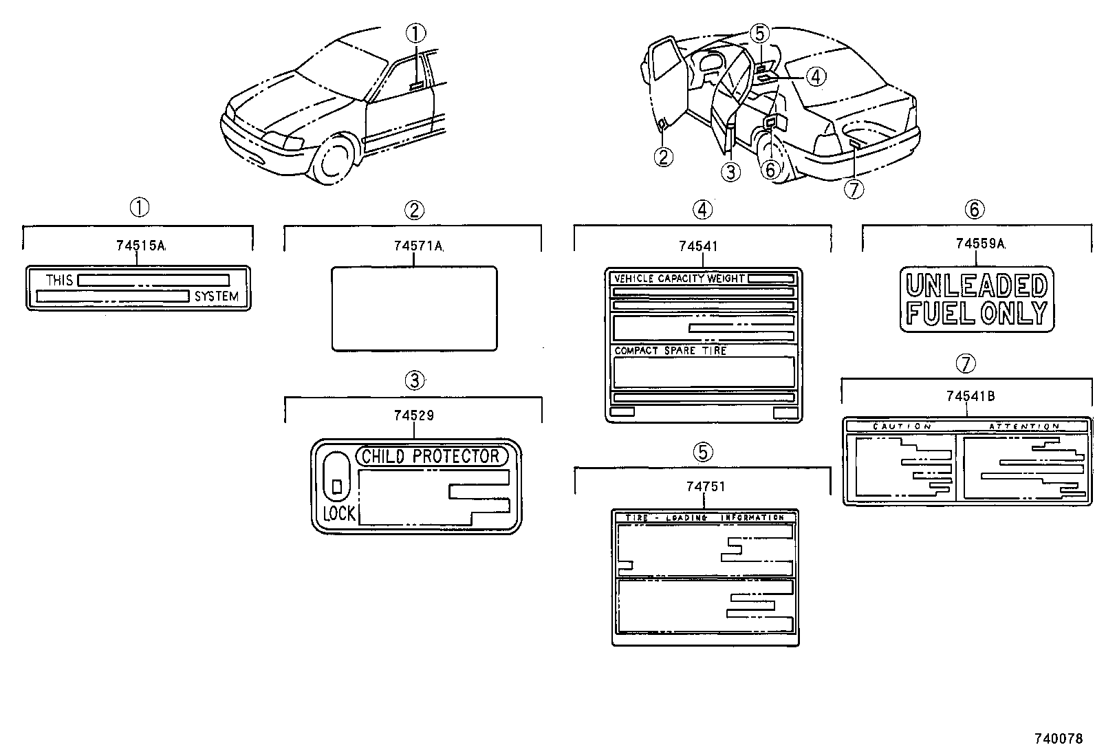 42661-16670 LABEL, TIRE PRESSURE INFORMATION product image