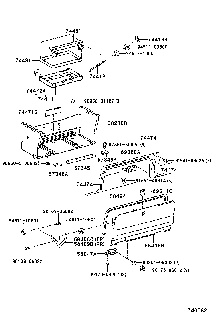 74404-26060 CLAMP, BATTERY HOLD DOWN product image