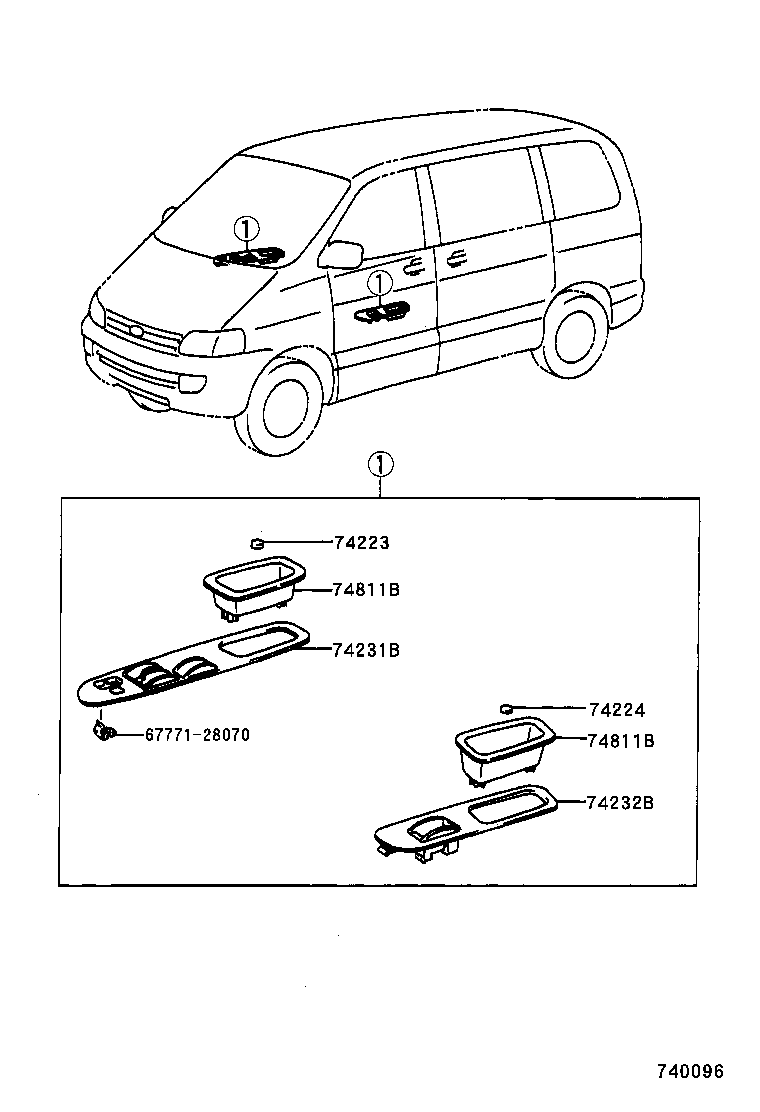 74231-28110 PANEL, DOOR ARMREST BASE, RH product image
