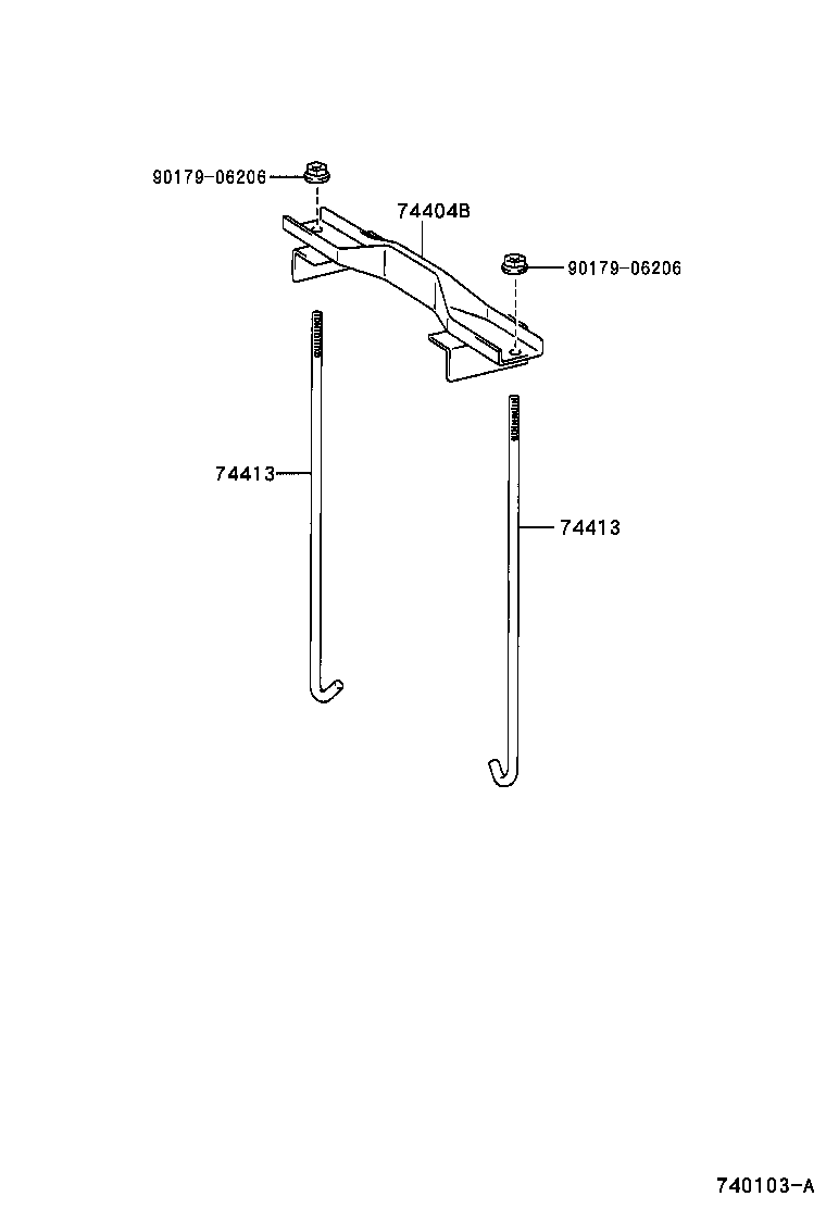 74404-0B030 CLAMP SUB-ASSY, BATTERY product image