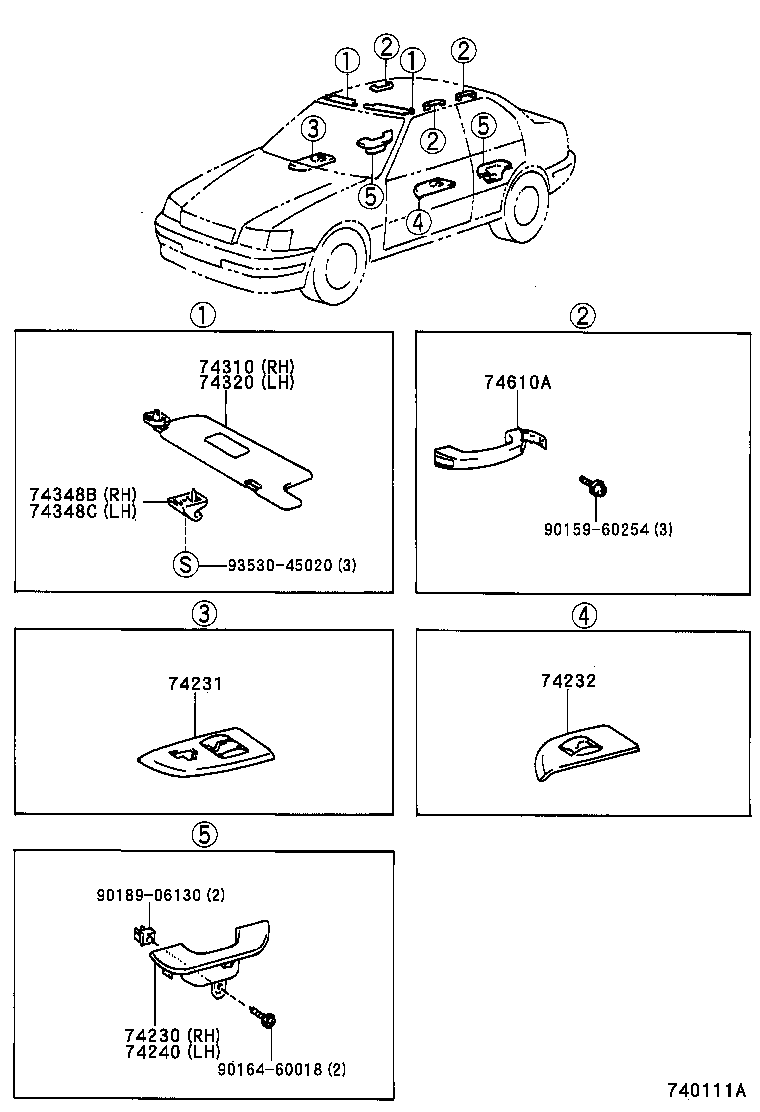 74348-14010-B1 HOLDER, VISOR, RH product image