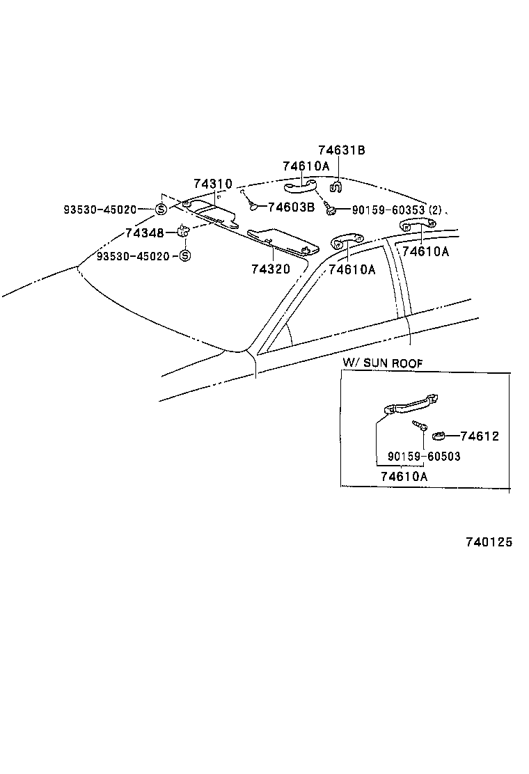 74348-06010-B1 HOLDER, VISOR product image