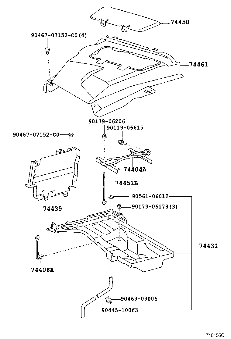 74461-40020 COVER, BATTERY product image
