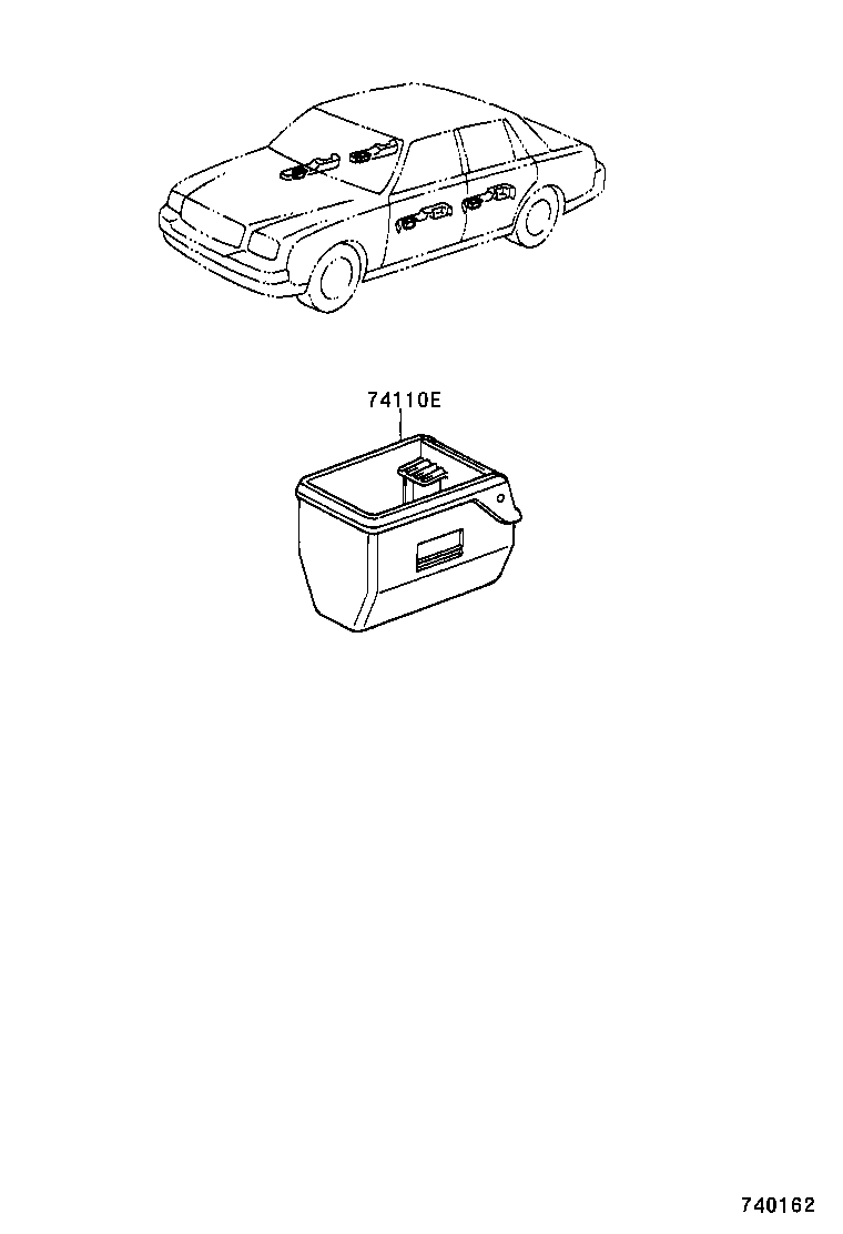 74110-91403 RECEPTACLE ASSY, FRONT ASH product image