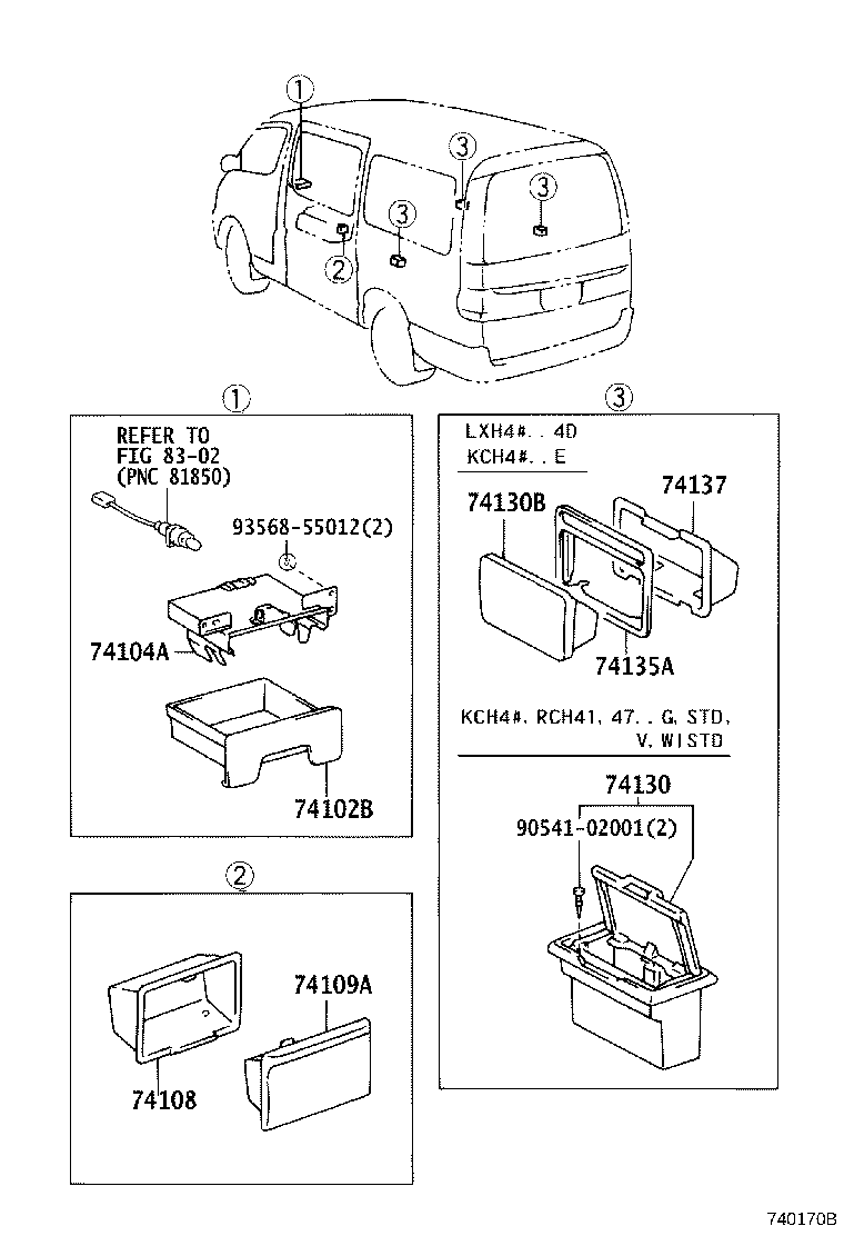 74102-26050-B0 BOX SUB-ASSY, FRONT ASH RECEPTACLE product image