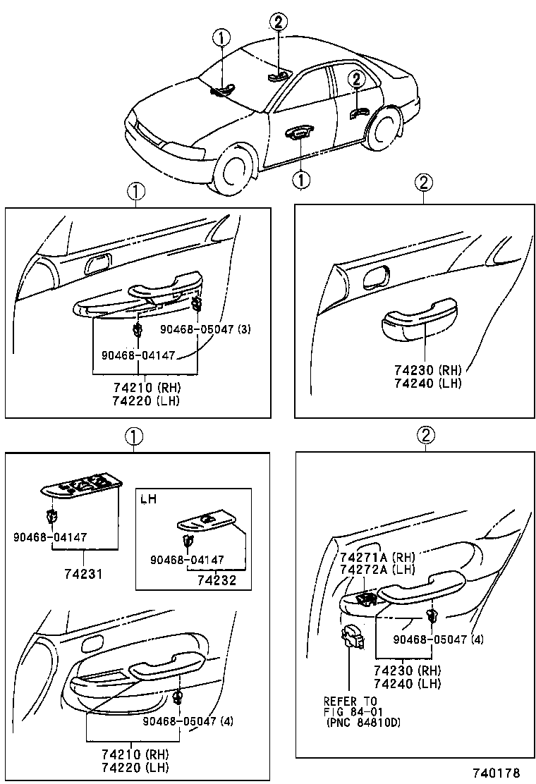 74232-12210 PANEL, FRONT ARMREST BASE, UPPER LH product image