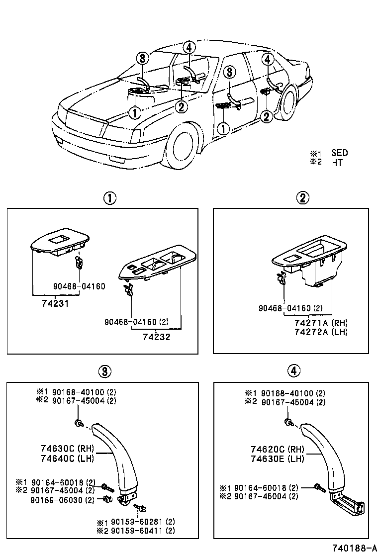 74240-30110 PANEL, FRONT ARMREST BASE, UPPER LH product image