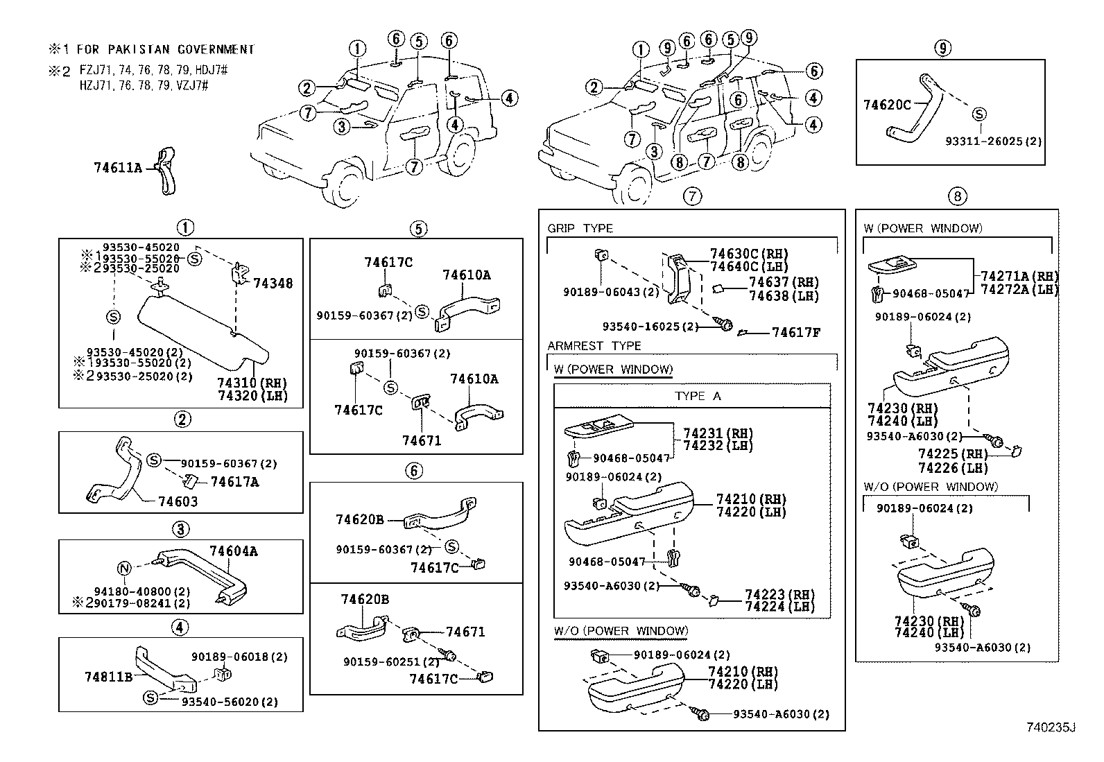 Toyota 74348-32010-B0 HOLDER, VISOR