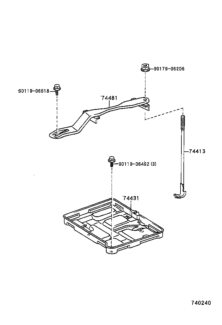 74404-14330 CLAMP, BATTERY HOLD DOWN product image