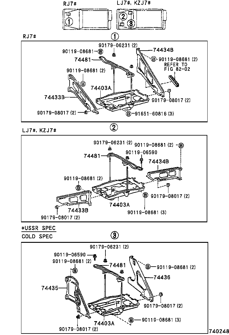 74403-60140 CARRIER SUB-ASSY, BATTERY product image