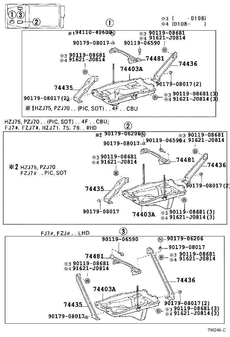 Toyota 74405-60010 CLAMP, BATTERY HOLD DOWN