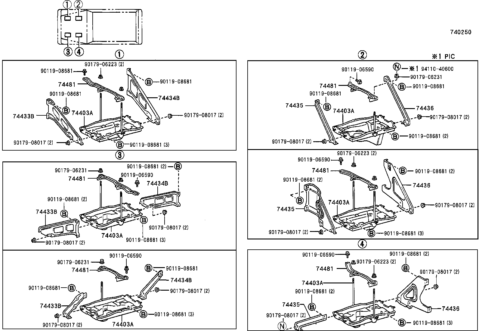 74405-60021 CLAMP, BATTERY HOLD DOWN product image