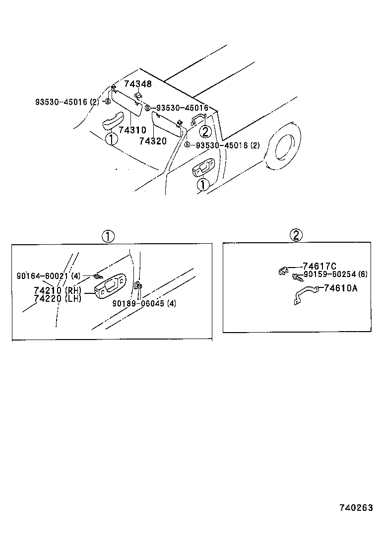 74348-14010-J1 HOLDER, VISOR product image