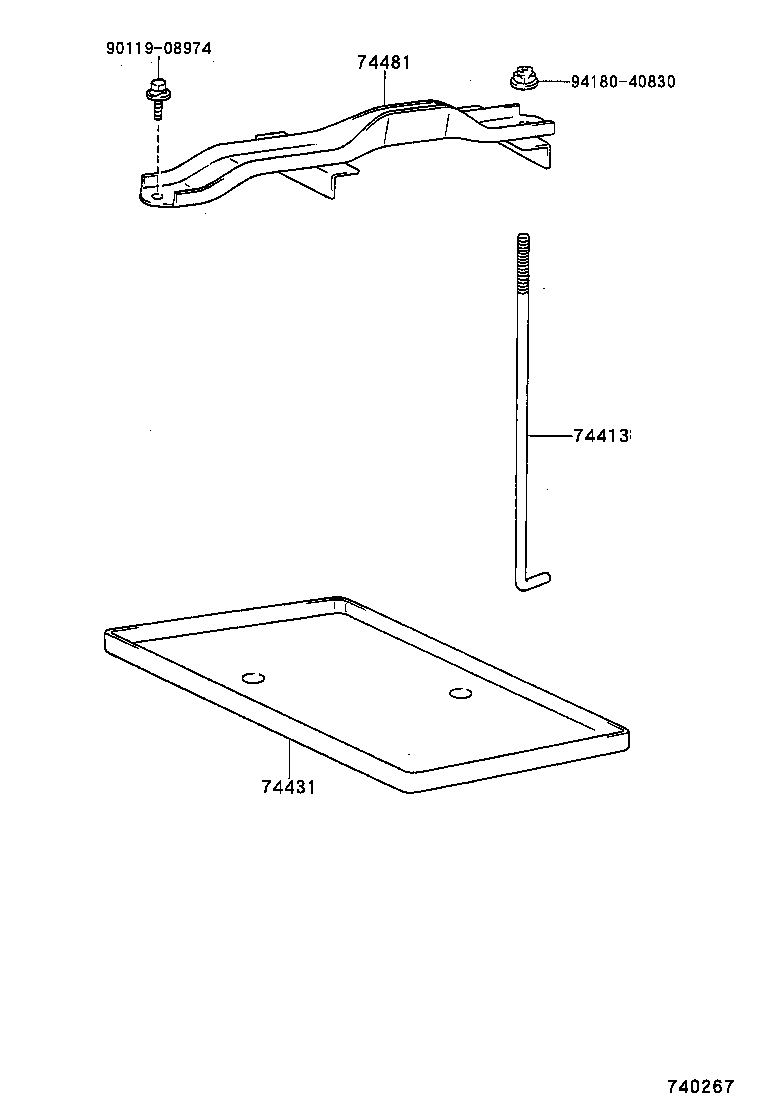 74404-35030 CLAMP, BATTERY HOLD DOWN product image