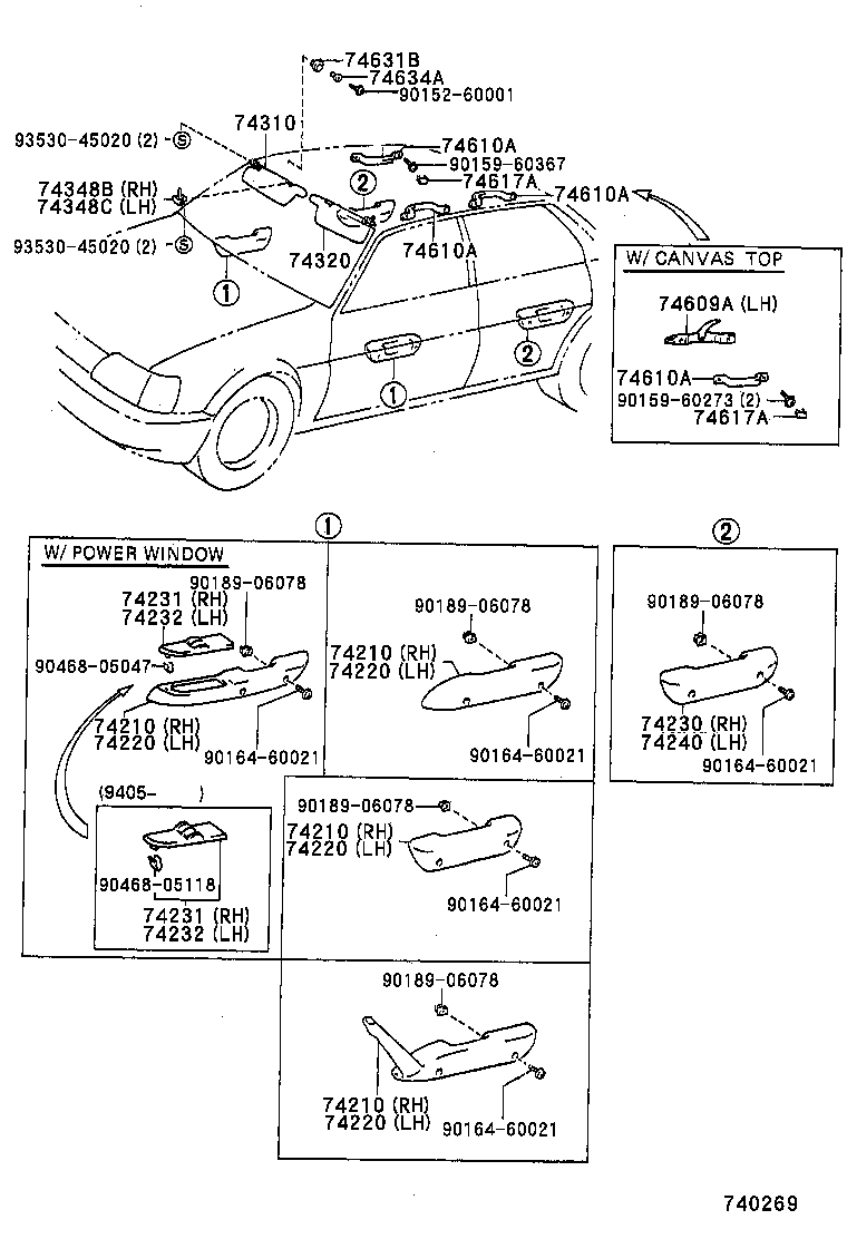 74231-10010 PANEL, FRONT ARMREST BASE, UPPER RH product image