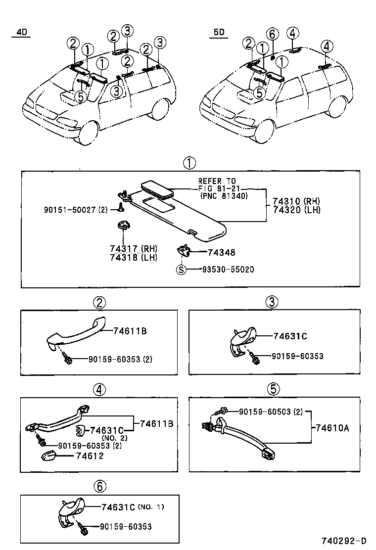 Toyota 74348-AC010-B2 HOLDER, VISOR