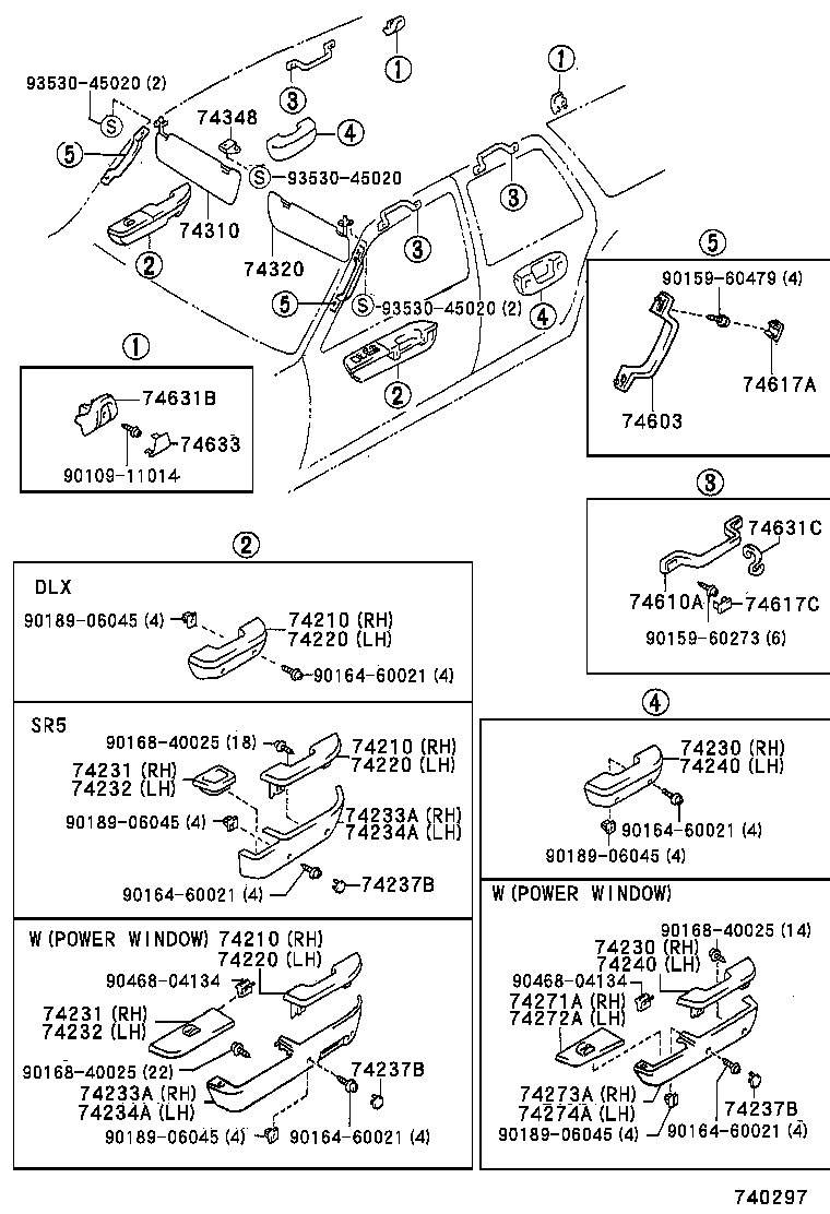 74232-89105-06 PANEL, FRONT ARMREST BASE, UPPER LH product image