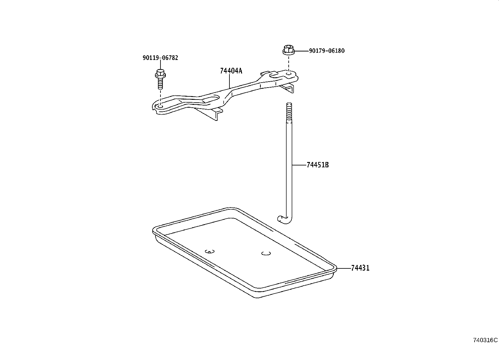 74451-43010 BOLT, BATTERY CLAMP product image