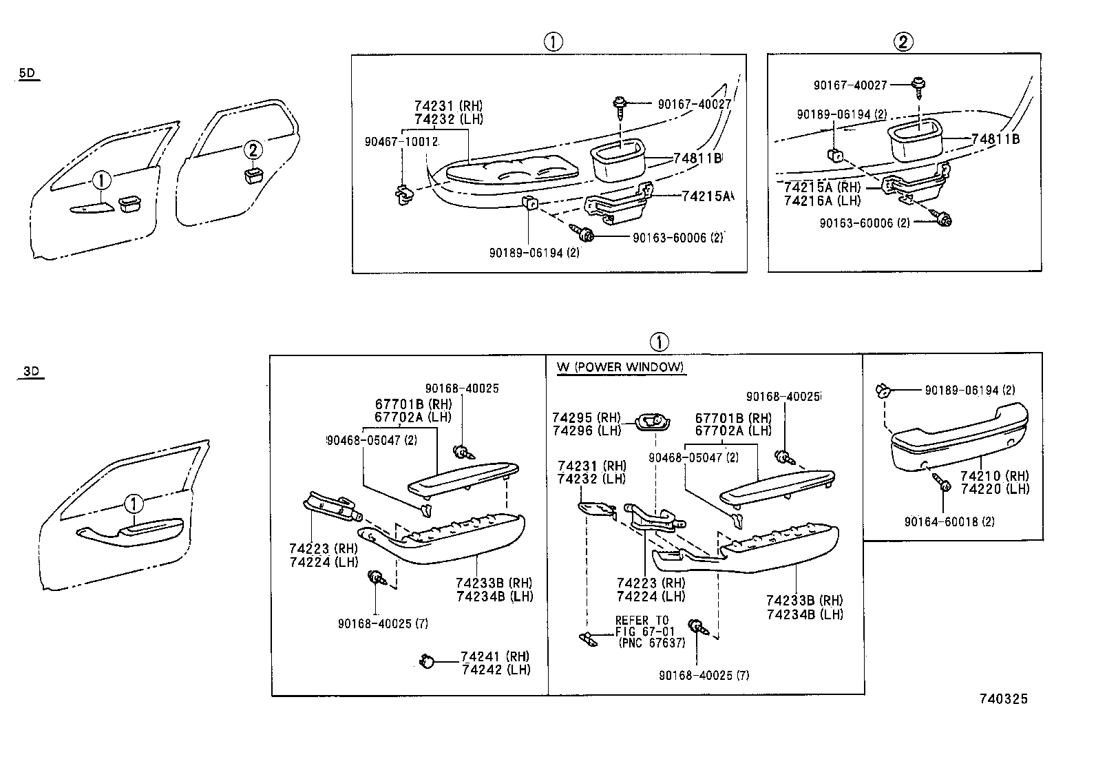 74231-12151-B0 PANEL, FRONT ARMREST BASE, UPPER RH product image