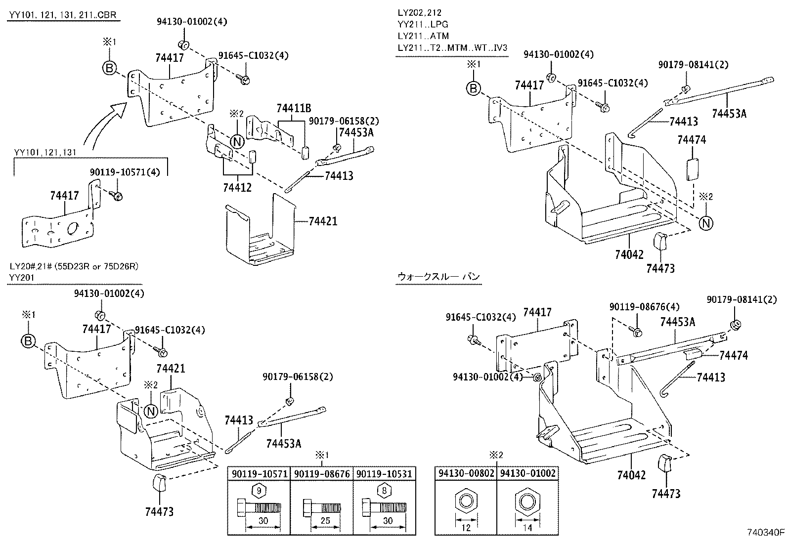 74417-25080 BRACKET, BATTERY CARRIER product image