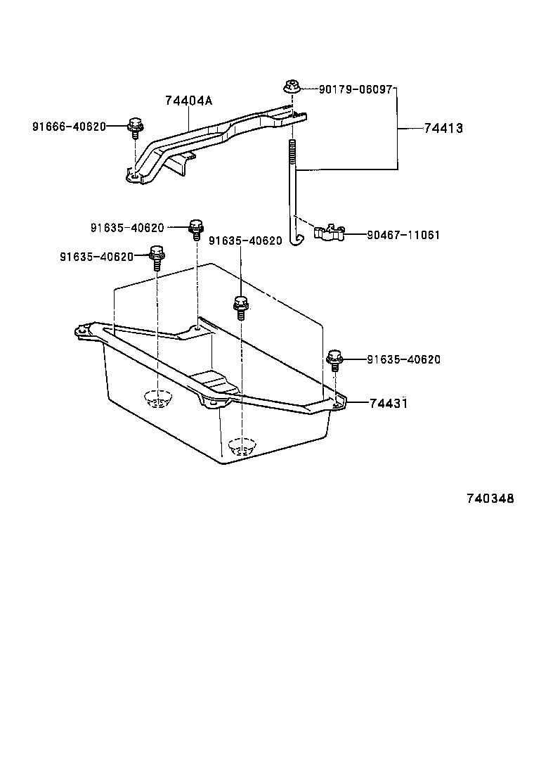 74451-17010 BOLT, BATTERY CLAMP product image
