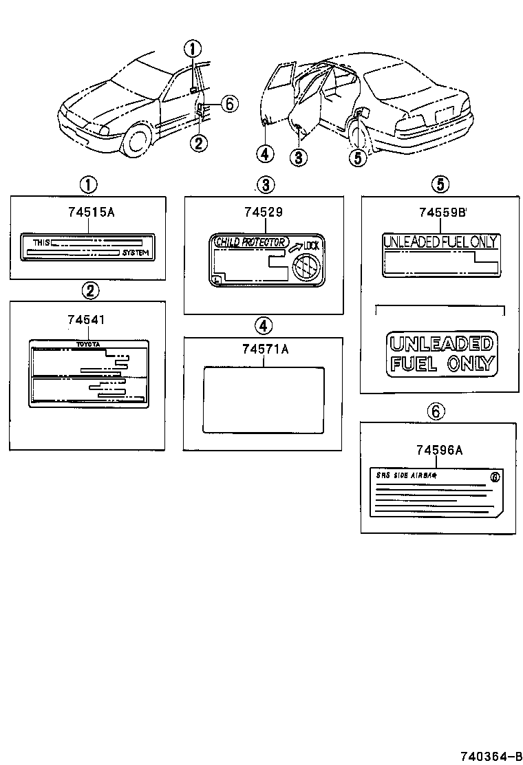 Toyota 42661-07010 PLATE, TIRE PRESSURE CAUTION