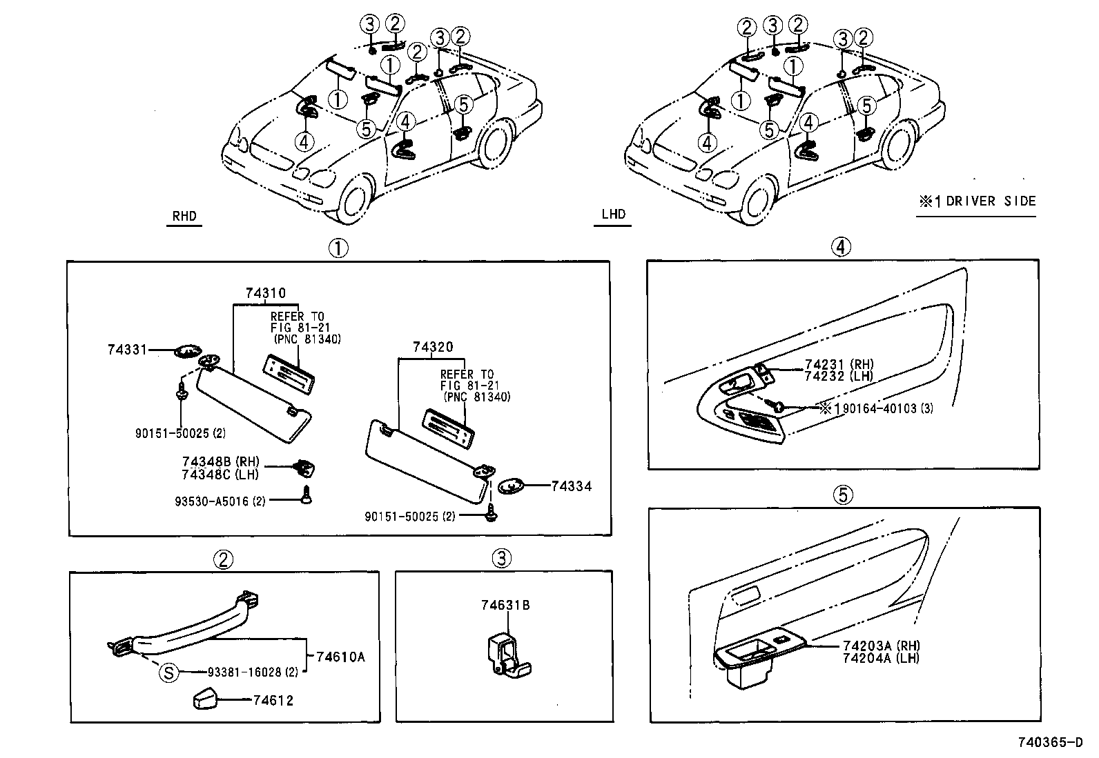 74348-50020-B2 HOLDER, VISOR, RH product image