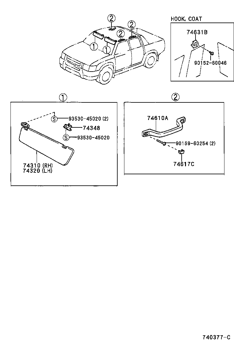 74232-35010-C0 PANEL, FRONT ARMREST BASE, UPPER LH product image