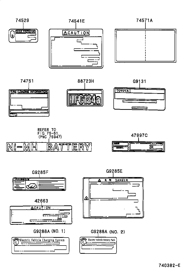 Toyota 88723-42030 LABEL, COOLER SERVICE CAUTION