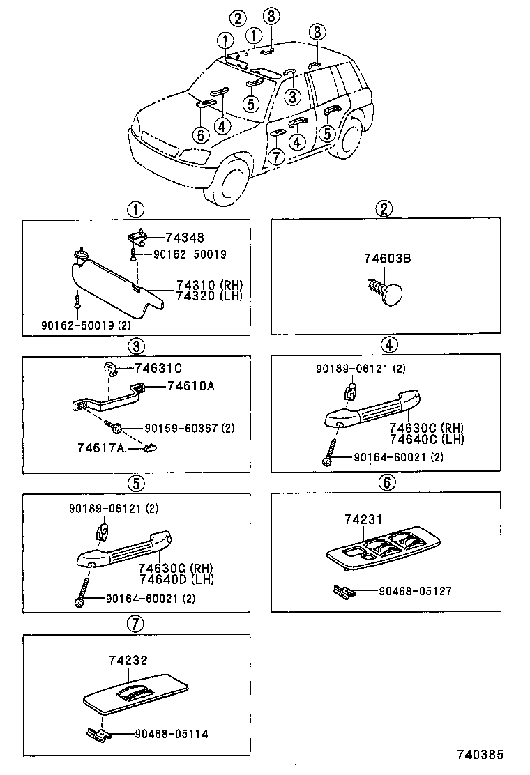 74630-42010-D0 GRIP ASSY, DOOR ASSIST, RH product image