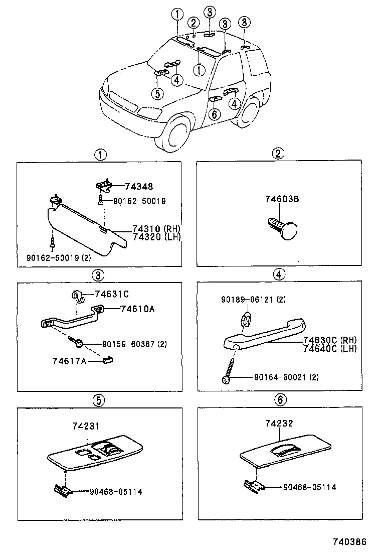 74231-42010-B0 PANEL, FRONT ARMREST BASE, UPPER RH product image