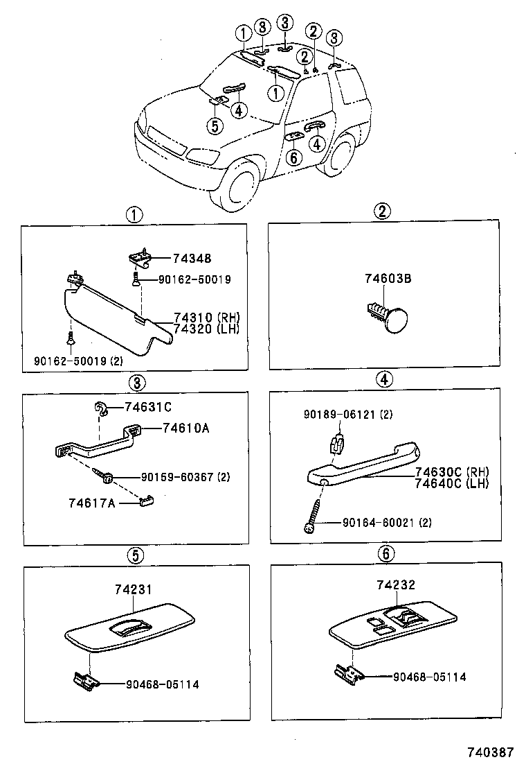74231-42010-B0 PANEL, FRONT ARMREST BASE, UPPER RH product image